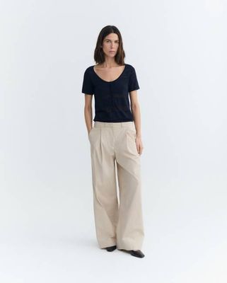 Semitransparent navy striped top Ash