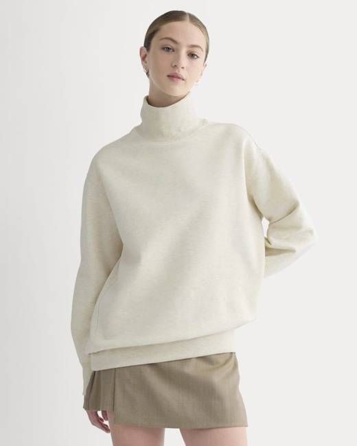 Luxe Fleece Turtleneck | Heathered Oat