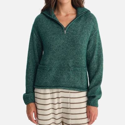 Luxe Alpaca Half-Zip Sweater