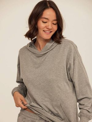 Sylvie Modal Terry Oversized Pullover Hoodie