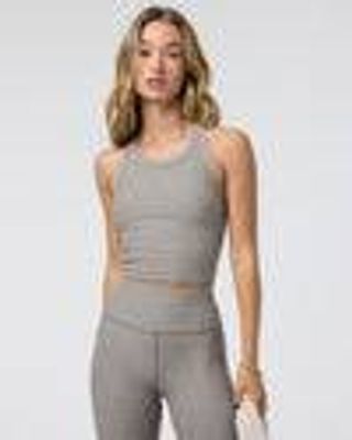 Elevation Racerback Tank | Cobblestone Heather | Vuori