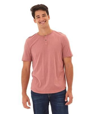 Draco Mineral Wash Short Sleeve Henley