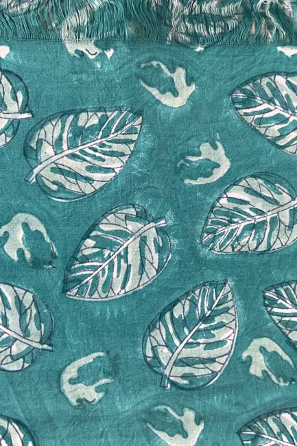 NEW! Amber Cotton Muslin SCARF Dark Green