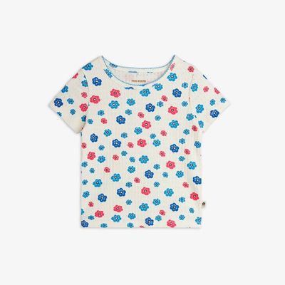 Flowers Pointelle T-Shirt