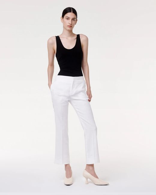 Crop Flare Trouser | Off White