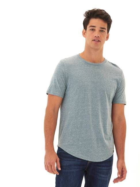 Triblend Contrast Stitch Crew Neck