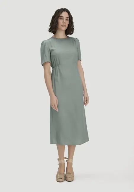 Midi dress with ruching made from pure SaXcell® Lyocell