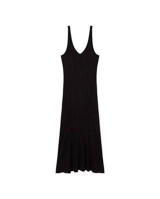 Black long knitted Ecovero Sade dress