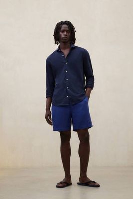 NAVY BLUE MOLE SHIRT