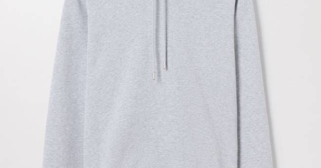 Grey Melange Hoodie | Organic Cotton Loopback | Asket