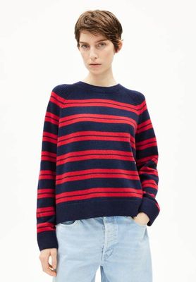 LILIRIAA FINE STRIPES | tinted navy-candy apple