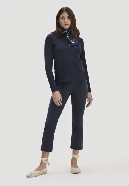 Jersey trousers, culottes, slim leg, made from organic cotton