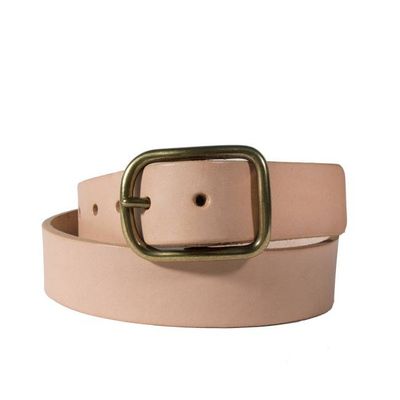 Natural Brass Buckle Belt - 1.5