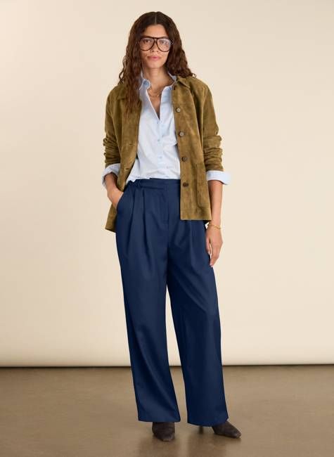 Mika Cool Wool Wide Leg Trousers