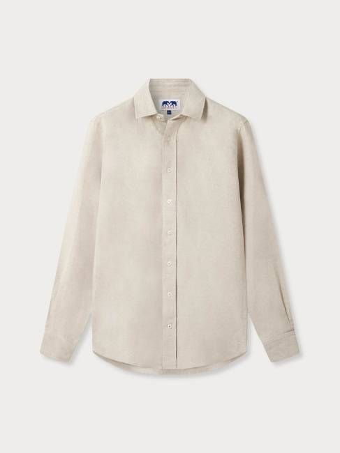 Men's Ecru Abaco Linen Shirt