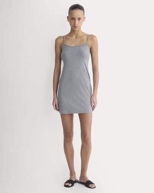 Knit Cami Mini Dress | Mid Heather Grey