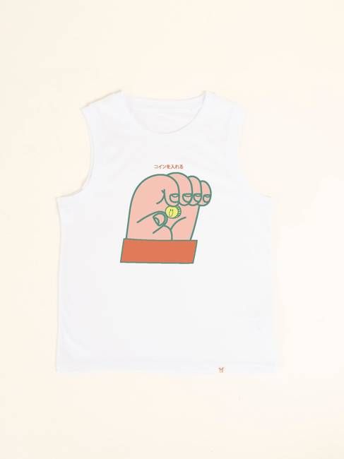 HAND WOMEN'S WHITE TANK TOP