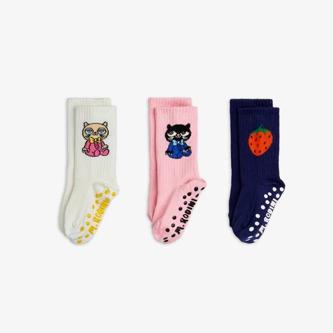 Cats 3-Pack Anti-Slip Socks
