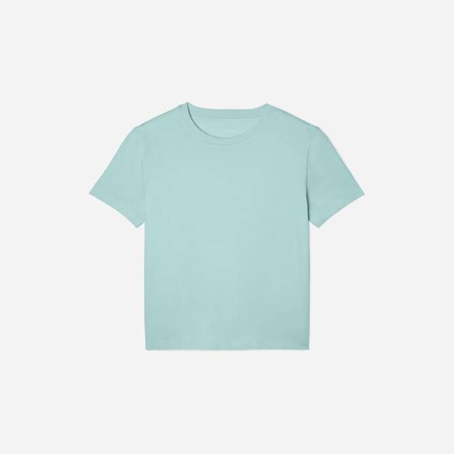 The Box-Cut Tee in Essential Cotton | Ice Blue | No Pocket