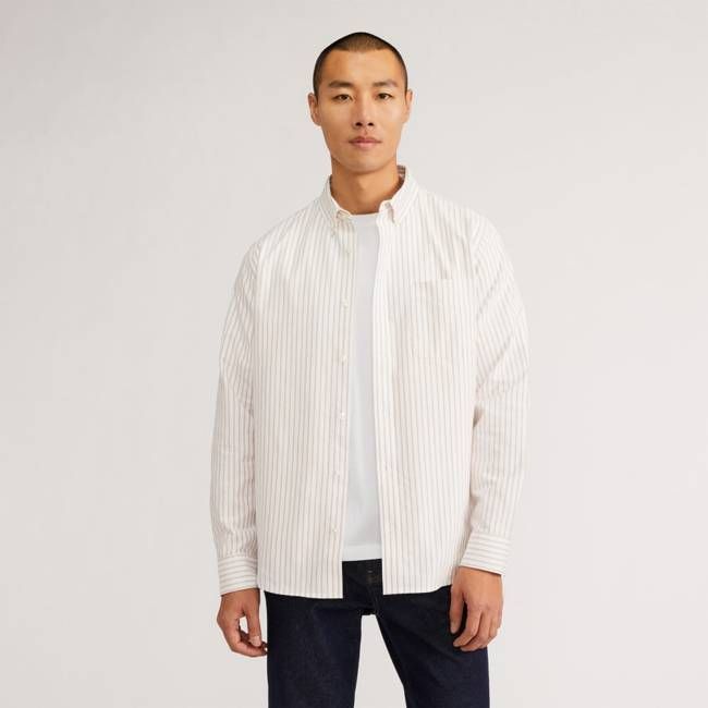 The Classic Oxford Shirt | Sahara / Off-White | Tall