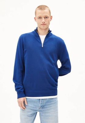 FAABES STRICKPULLOVER MIT HALBEM REISSVERSCHLUSS | lapisblau