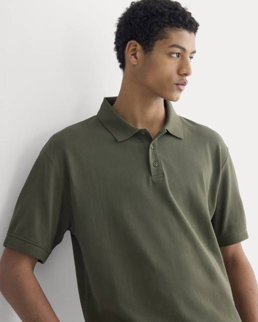 Classic Piqué Polo | Olive Night