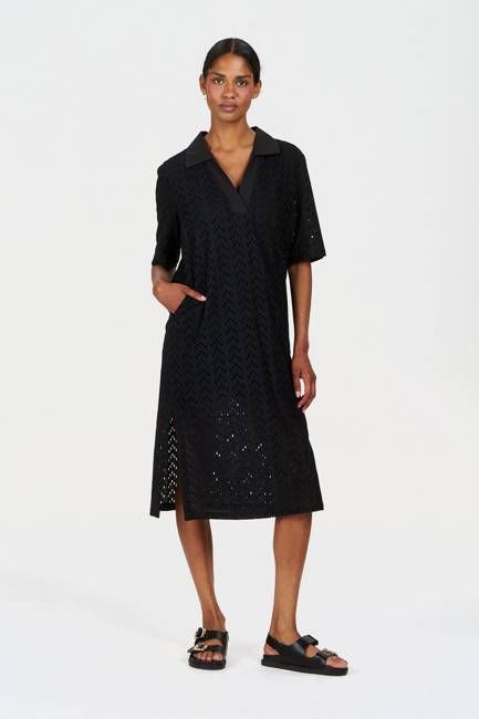 DELILAH Organic Cotton Dress - Black