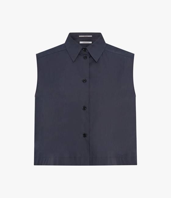 Cropped Sleeveless Shirt | Midnight
