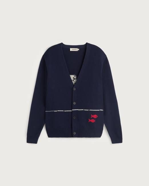 Cardigan knitted organic cotton fishermans Creed