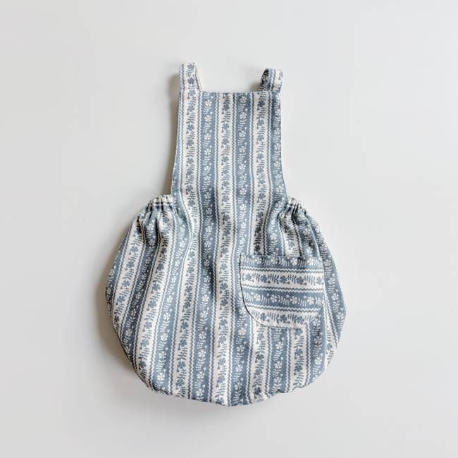 Oona Romper, Lattice Print, Azul, Size 5