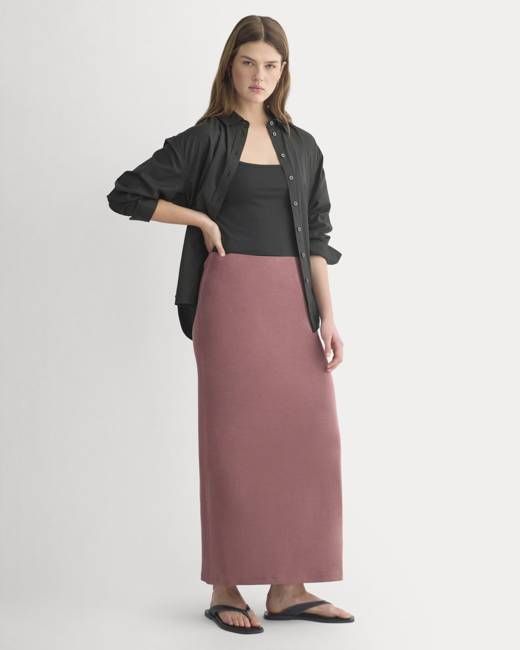 Maxi Skirt in Butterknit | Henna Red
