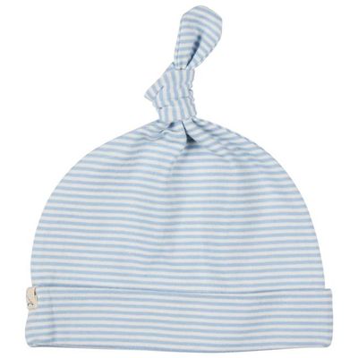 Knotted Hat (Fine Stripe) - Sky Blue