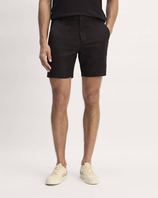 The 7" Linen Trouser Short | Black