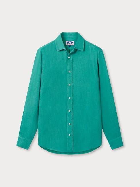 Men's Palm Green Abaco Linen Shirt