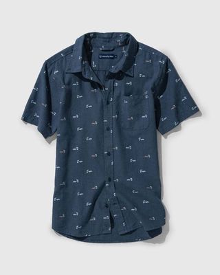 SoftHemp™ Chambray Short-Sleeve Button Down