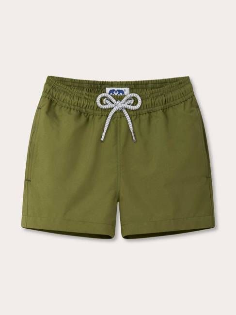 Boys Olive Green Staniel Swim Shorts
