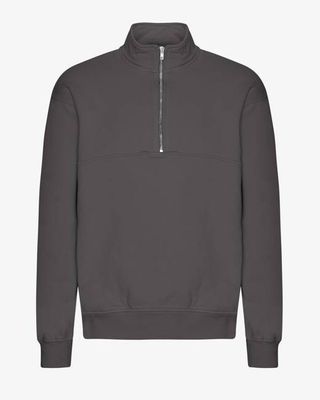 Organic Quarter Zip - Lava Grey