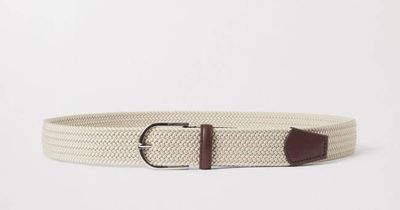 Beige Braided Elastic Belt | Vegan Leather | Asket