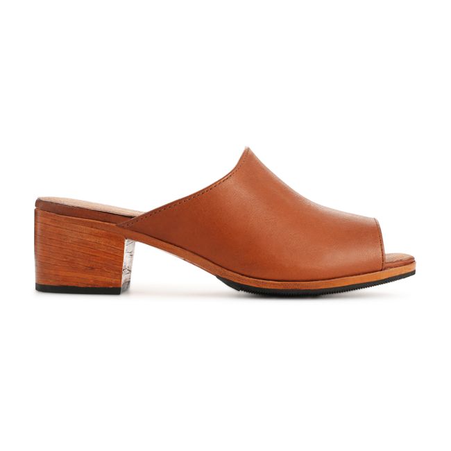 The Peep Toe Camila in Caramel ~ Wide