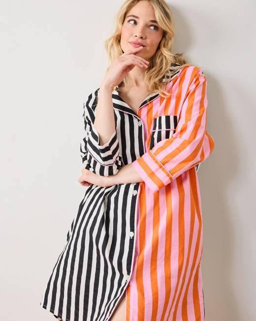 Showtime Stripes - Sleep Shirt - Skeleton Candy