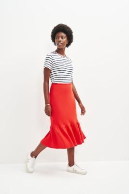 Women's 100% Cotton Midi Skirt, Organic Cotton Skirt