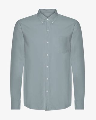 Organic Button Down Shirt - Steel Blue