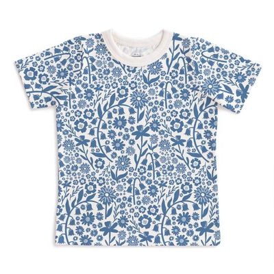 Short Sleeve Tee - Dutch Floral Delft Blue