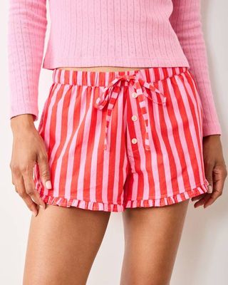 Taffy Stripes - Ruffle Shorts - Peppermint Swirl