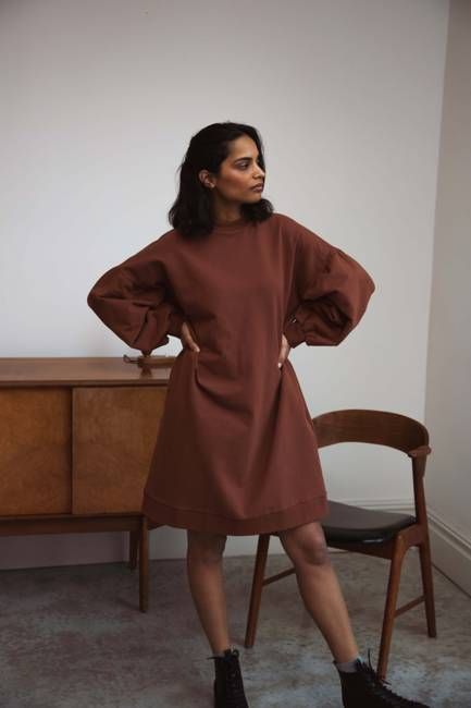 Abigail Organic Cotton Dress In Tortoiseshell