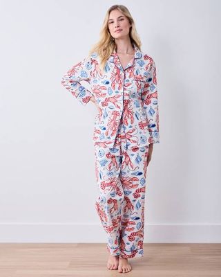 Lobster Landing - Tall Long PJ Set - Cloud