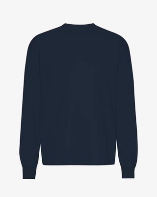 Oversized Organic LS T-Shirt - Navy Blue