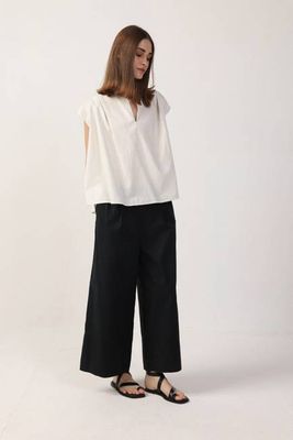 Brisa Cropped Pants-Linen