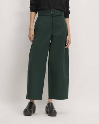 The Structured Cotton Belted Pant | Scarab