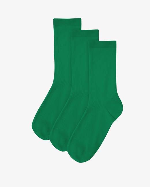 Women Classic Organic Sock - Kelly Green (3-Pack)